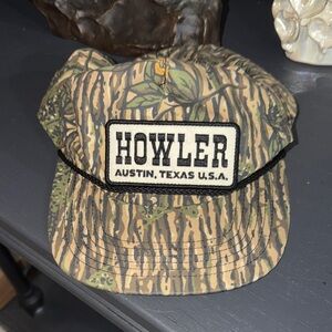 Howler Brothers Tan and Green Camo Rope Patch Cap